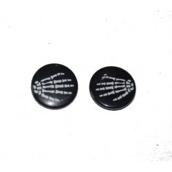 Button - Skelett Hand beide