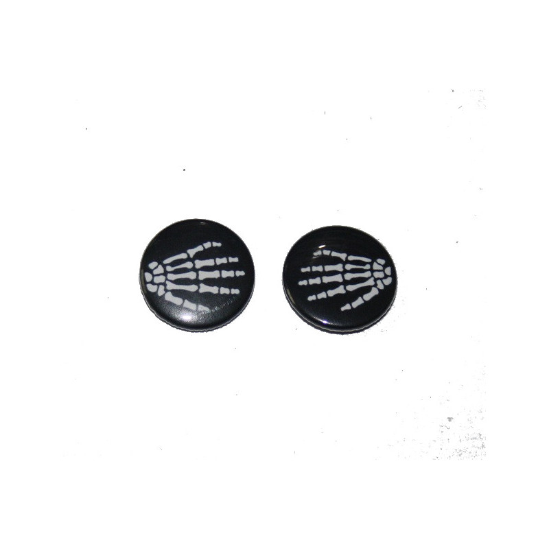 Button - Skelett Hand beide