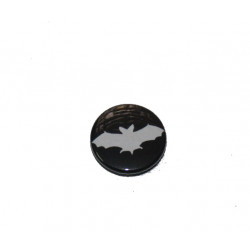 Button - Fledermaus (s/w)