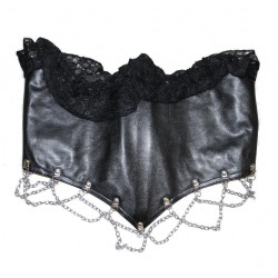 Gürtelcorsage mit Ketten Kunstleder