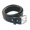 Ledergürtel Schwarz 4cm