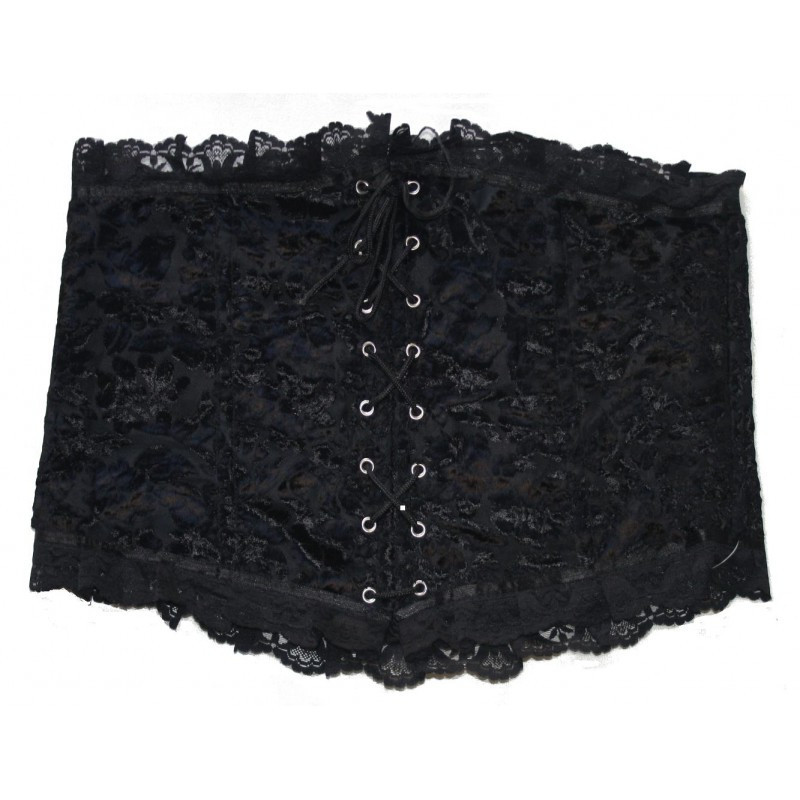 Gürtelcorsage mit Blumenmuster und Spitze