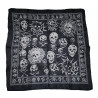 Tuch (1x1m) mit Motiv - "Schädel/Spinnennetz"
