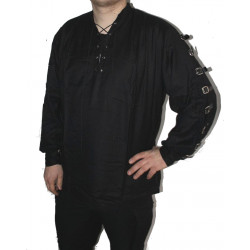 Gothic Hemd mit Schnallen und Schnürung