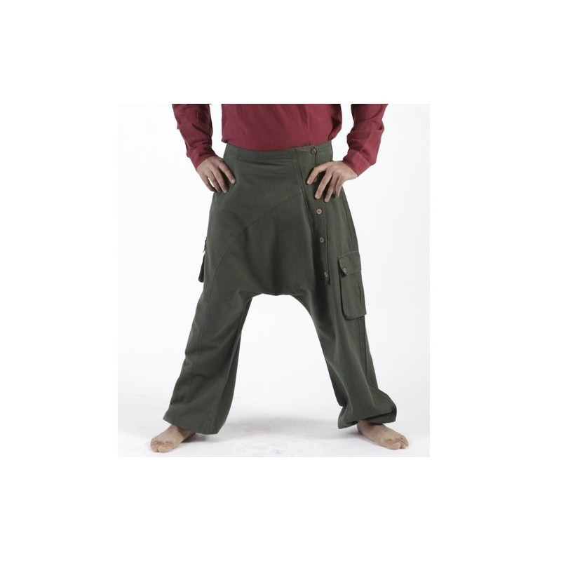 Pluderhose / Pumphose schwerer Stoff mit Taschen