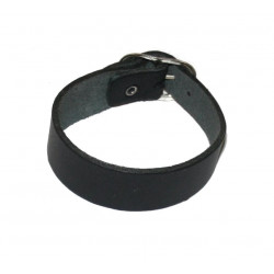 Lederarmband Blanko Schwarz