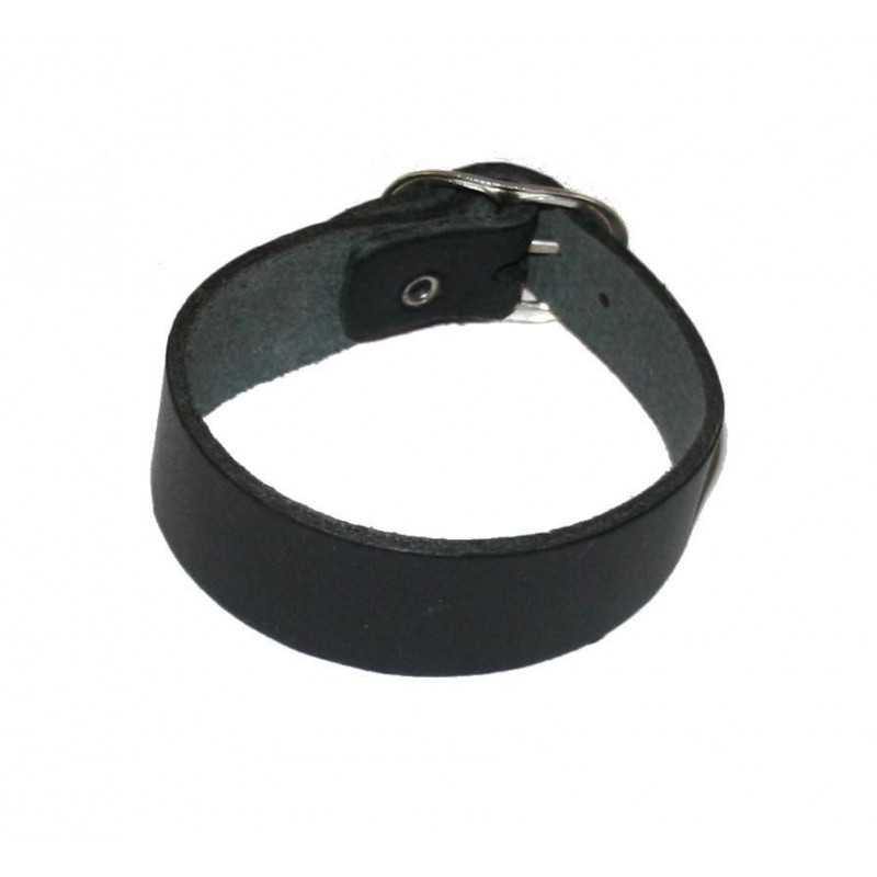 Lederarmband Blanko Schwarz