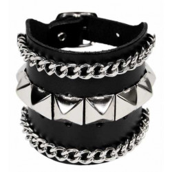 Nietenarmband Pyramidennieten und Ketten