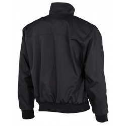 Harrington Style Jacke Schwarz Blouson mit Tartan Futter