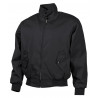 Harrington Style Jacke Schwarz Blouson mit Tartan Futter