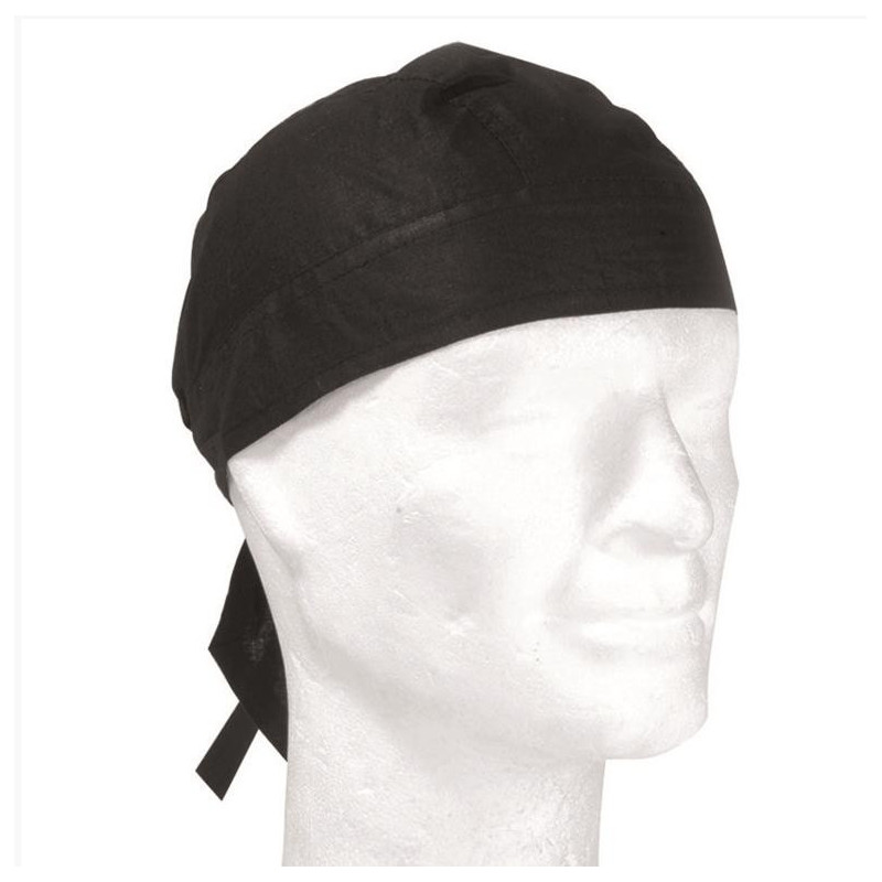 Kopftuch Headwrap Baumwolle Schwarz
