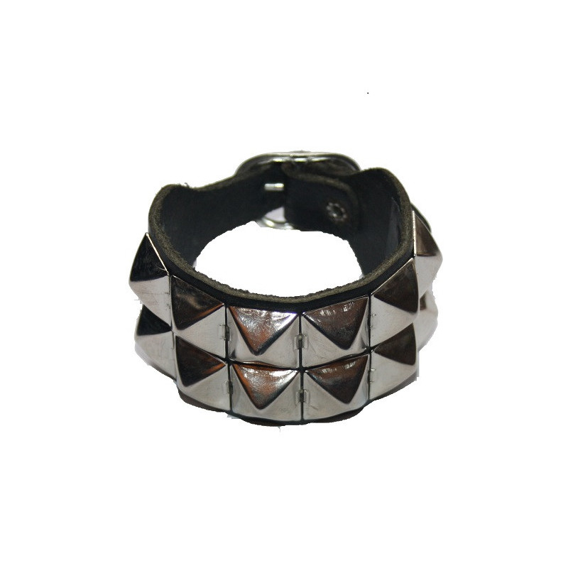 Nietenarmband 2 reihig Pyramidennieten