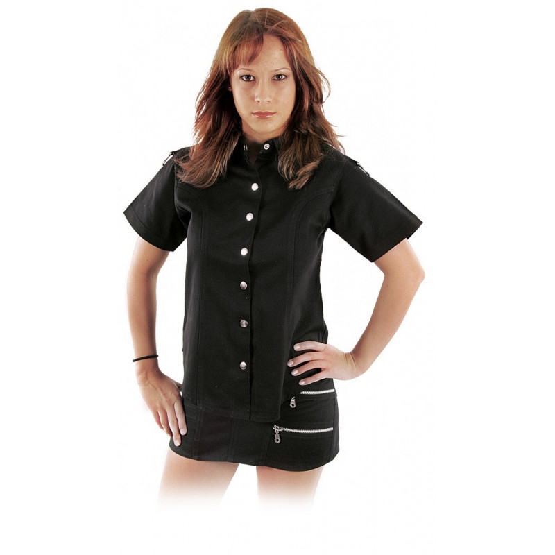 Damen Hemdbluse mit D-Ringe aus Baumwolle von Bäres