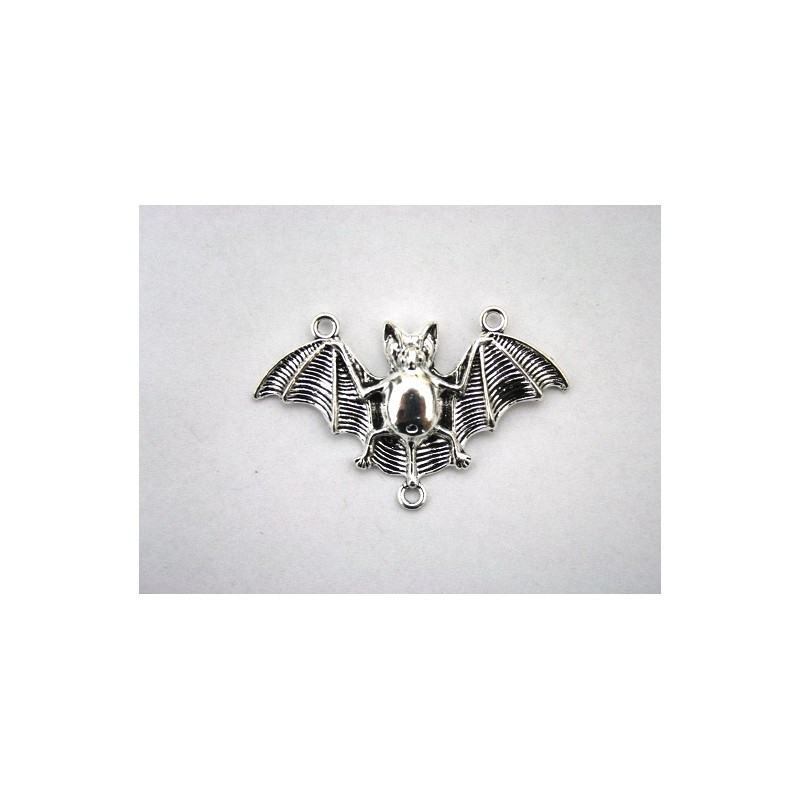 Ketten Anhänger Fledermaus silber farbend 50x30mm