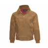 Harrington Style Jacke Caramel Blouson mit Tartan Futter