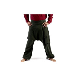 Pluderhose / Pumphose schwerer Stoff mit Taschen