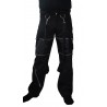 Bondagehose mit Kniebesatz, Zipper und D-Ringe