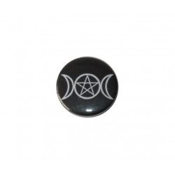Button - Pentagram (triple moon)